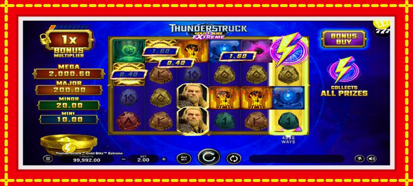 Slot machine Thunderstruck Gold Blitz Extreme with access to free game online, picture 2