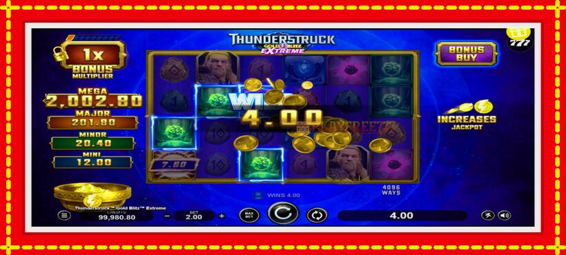 Slot machine Thunderstruck Gold Blitz Extreme with access to free game online, picture 5