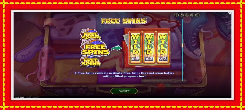 Slot machine Ticket To Wild with access to free game online, picture 5