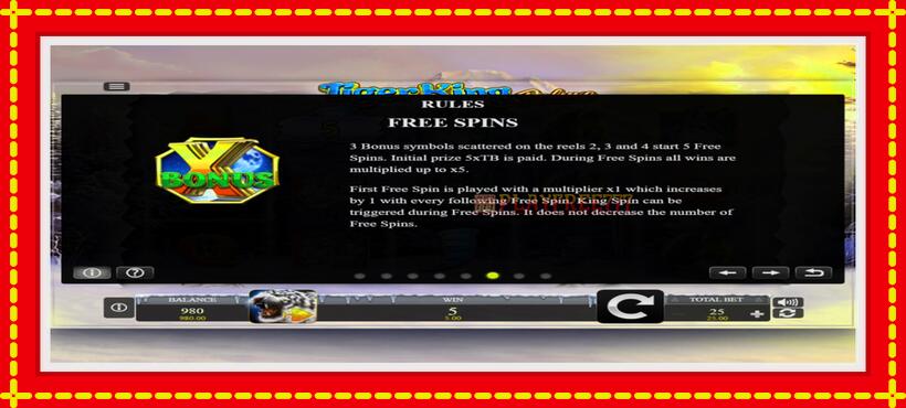 Slot machine Tiger King Deluxe with access to free game online, picture 7