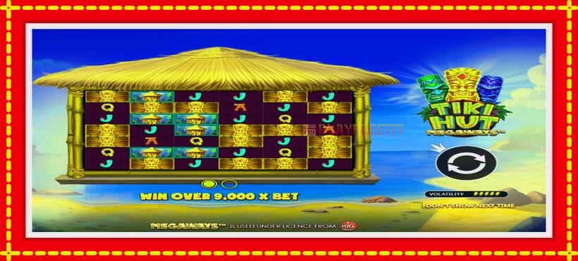 Slot machine Tiki Hut Megaways with access to free game online, picture 1