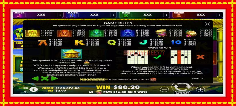 Slot machine Tiki Hut Megaways with access to free game online, picture 4