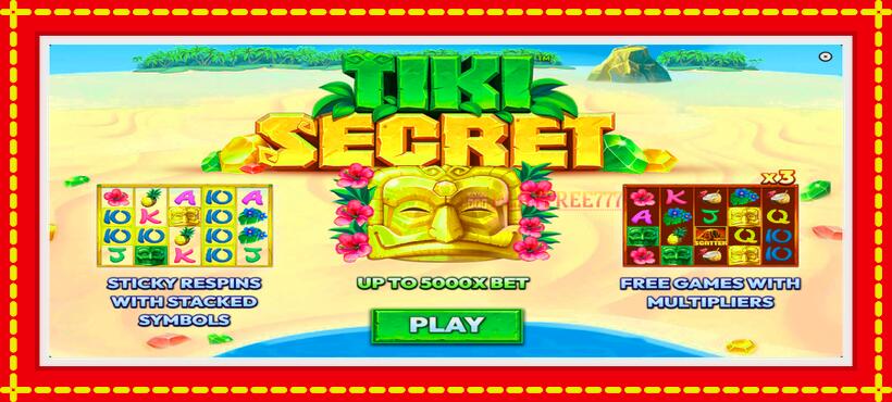 Slot machine Tiki Secret with access to free game online, picture 1