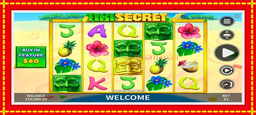 Slot machine Tiki Secret with access to free game online, picture 2