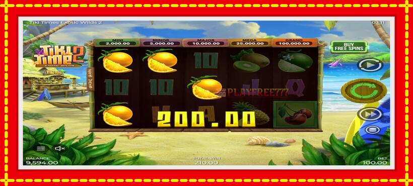 Slot machine Tiki Time Exotic Wilds 2 with access to free game online, picture 3