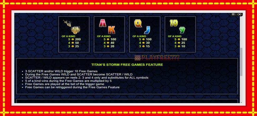 Slot machine Titan Storm with access to free game online, picture 6