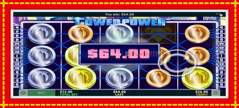 Slot machine Tower Power with access to free game online, picture 2