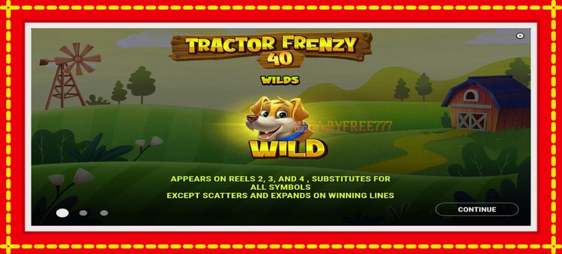 Slot machine Tractor Frenzy 40 with access to free game online, picture 1