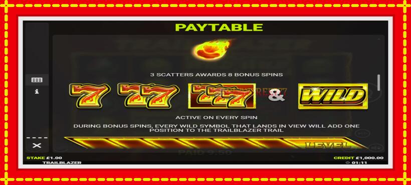 Slot machine Trailblazer with access to free game online, picture 6