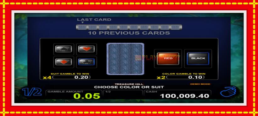 Slot machine Treasure Hill with access to free game online, picture 3