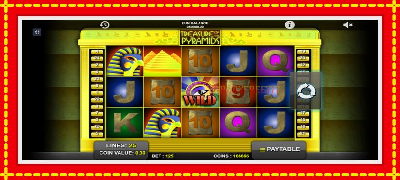 Slot machine Treasure of the Pyramids with access to free game online, picture 1