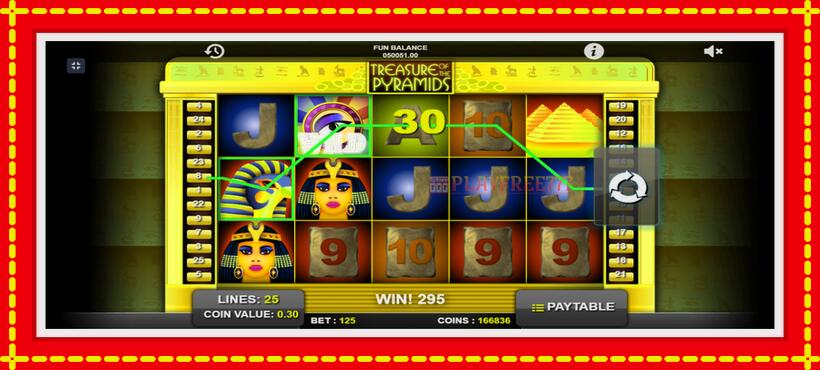 Slot machine Treasure of the Pyramids with access to free game online, picture 2