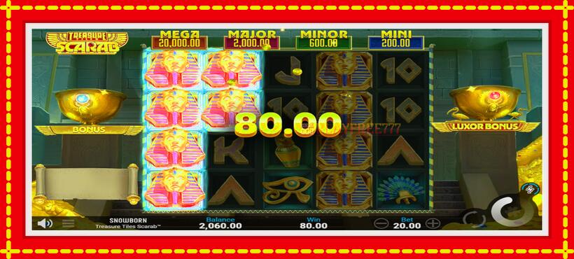 Slot machine Treasure Tiles Scarab with access to free game online, picture 3