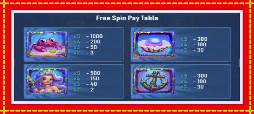 Slot machine Treasures of the Deep with access to free game online, picture 4