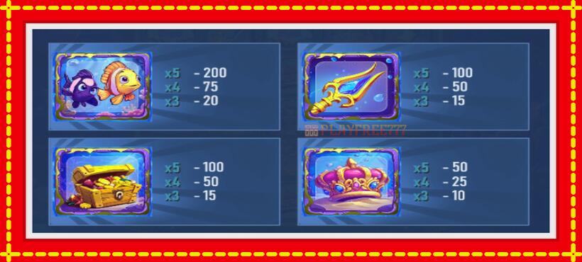 Slot machine Treasures of the Deep with access to free game online, picture 5