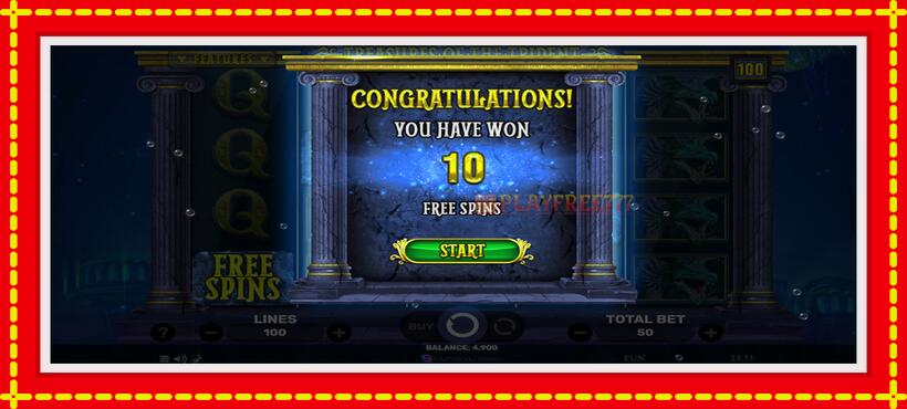 Slot machine Treasures of the Trident with access to free game online, picture 3