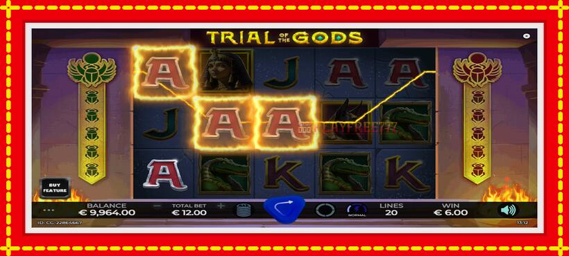 Slot machine Trial of the Gods with access to free game online, picture 3