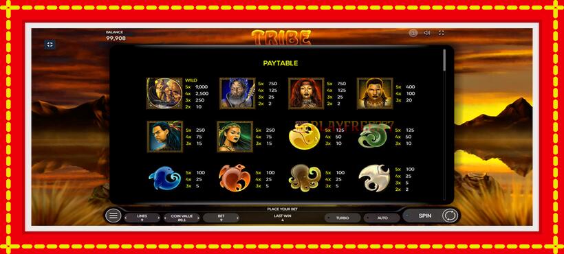 Slot machine Tribe with access to free game online, picture 6