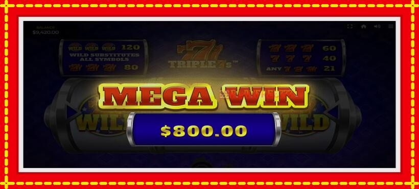 Slot machine Triple 7s with access to free game online, picture 3