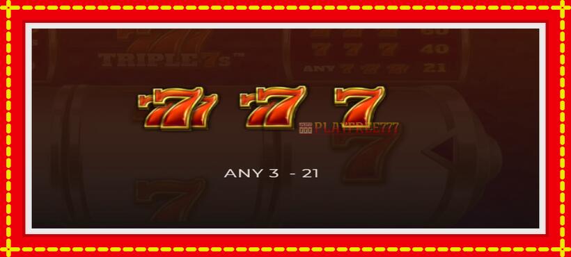 Slot machine Triple 7s with access to free game online, picture 4