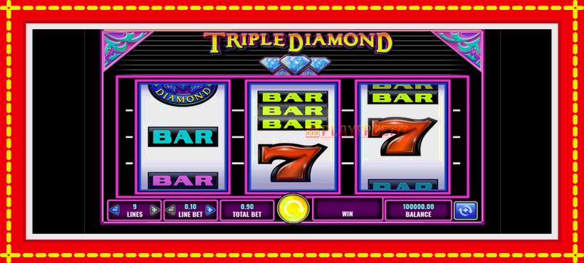 Slot machine Triple Diamond with access to free game online, picture 1