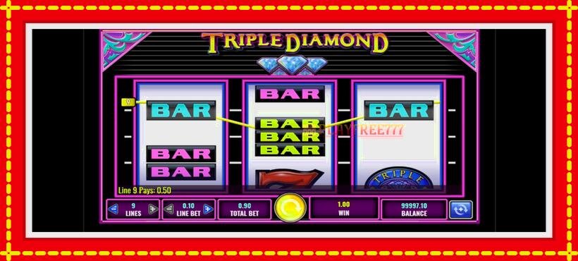 Slot machine Triple Diamond with access to free game online, picture 2