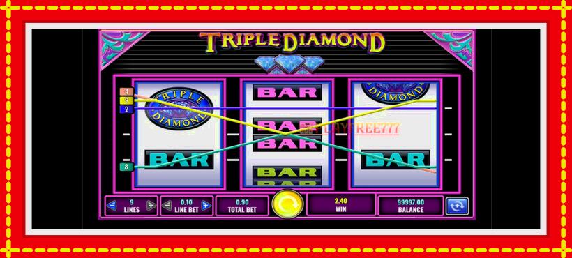 Slot machine Triple Diamond with access to free game online, picture 3