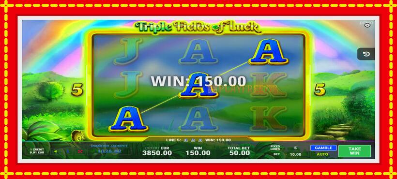 Slot machine Triple Fields of Luck with access to free game online, picture 2