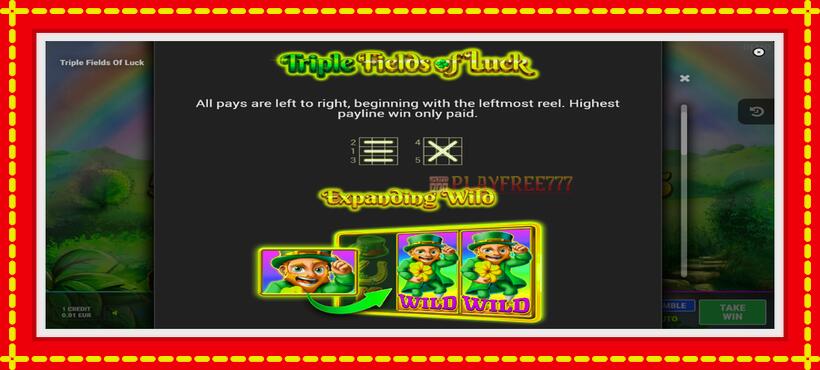 Slot machine Triple Fields of Luck with access to free game online, picture 5