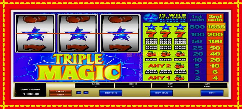 Slot machine Triple Magic with access to free game online, picture 2