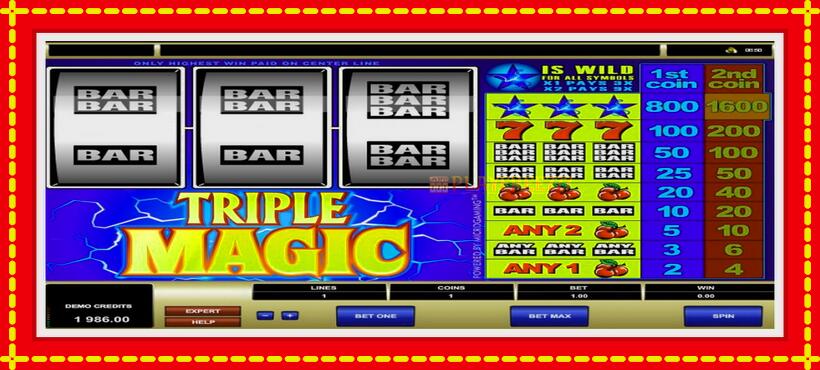 Slot machine Triple Magic with access to free game online, picture 4