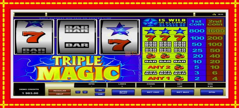 Slot machine Triple Magic with access to free game online, picture 5