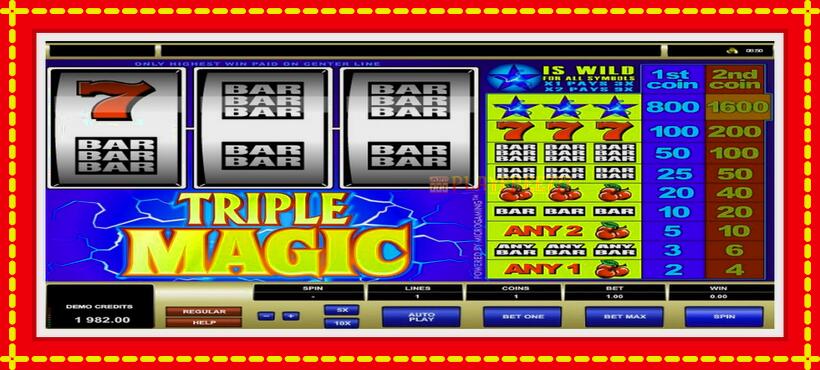 Slot machine Triple Magic with access to free game online, picture 6