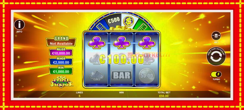 Slot machine Triple Money Jackpot with access to free game online, picture 4