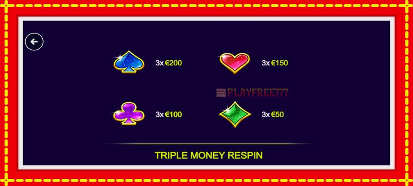 Slot machine Triple Money Jackpot with access to free game online, picture 6