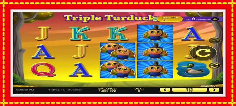 Slot machine Triple Turducken with access to free game online, picture 1