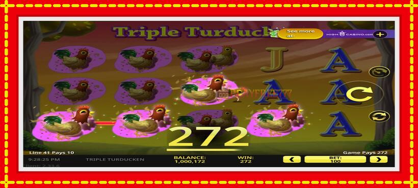 Slot machine Triple Turducken with access to free game online, picture 2