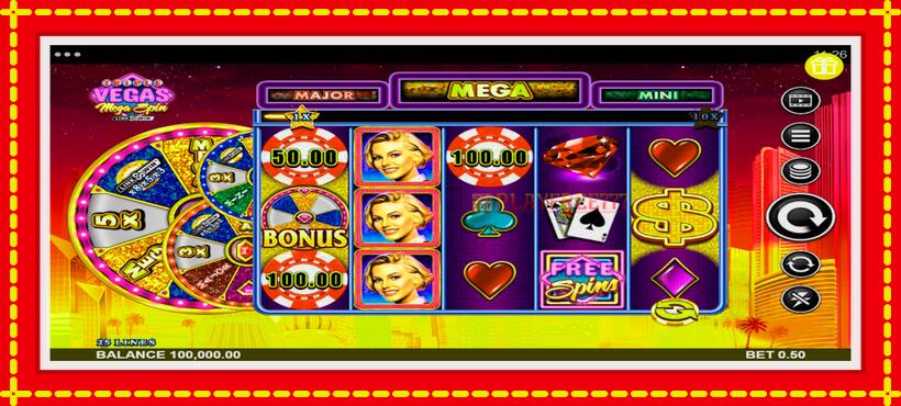 Slot machine Triple Vegas Mega Spin with access to free game online, picture 1