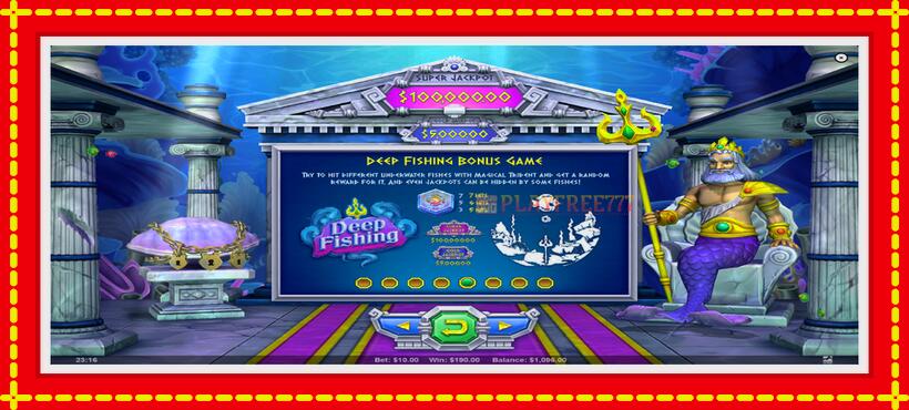 Slot machine Tritons Secret with access to free game online, picture 7