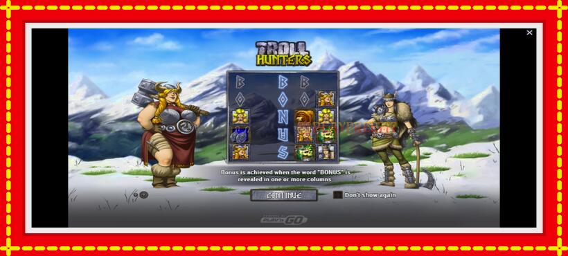 Slot machine Troll Hunters with access to free game online, picture 1