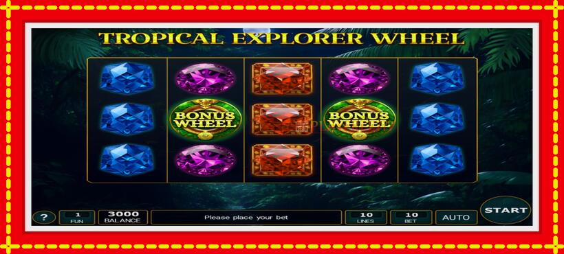 Slot machine Tropical Explorer Wheel with access to free game online, picture 1