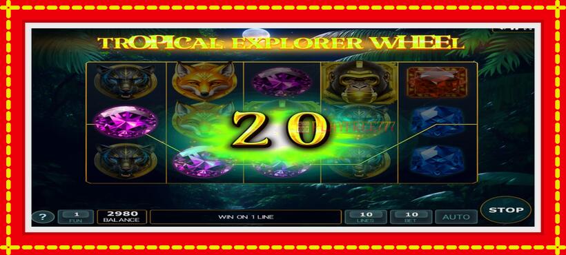 Slot machine Tropical Explorer Wheel with access to free game online, picture 2