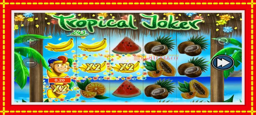 Slot machine Tropical Joker with access to free game online, picture 4