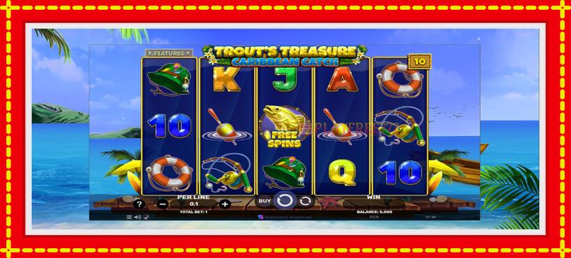 Slot machine Trouts Treasure Caribbean Catch with access to free game online, picture 2