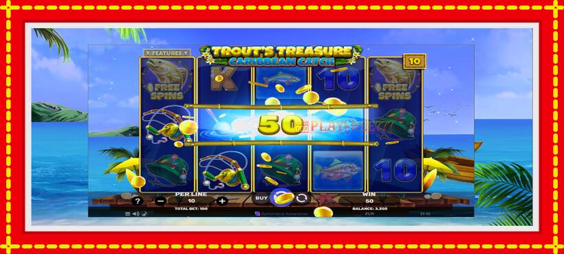 Slot machine Trouts Treasure Caribbean Catch with access to free game online, picture 4