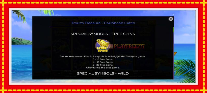 Slot machine Trouts Treasure Caribbean Catch with access to free game online, picture 5