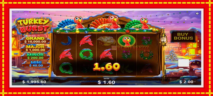 Slot machine Turkey Burst with access to free game online, picture 2