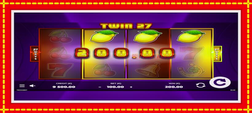 Slot machine Twin27 with access to free game online, picture 2