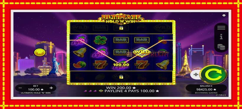 Slot machine Ultimate Hold N Win with access to free game online, picture 4