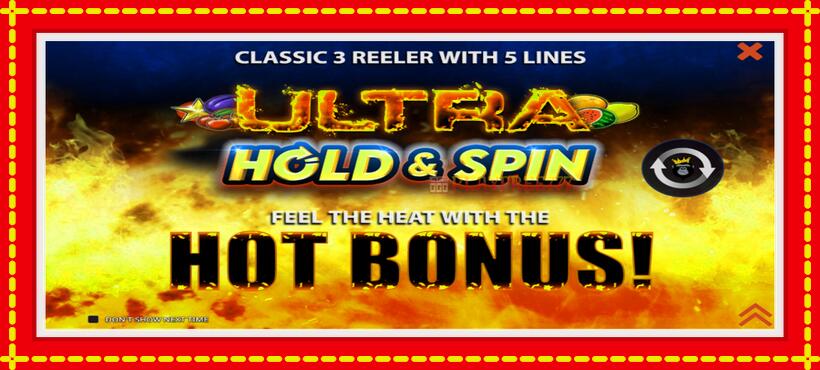 Slot machine Ultra Hold & Spin with access to free game online, picture 1